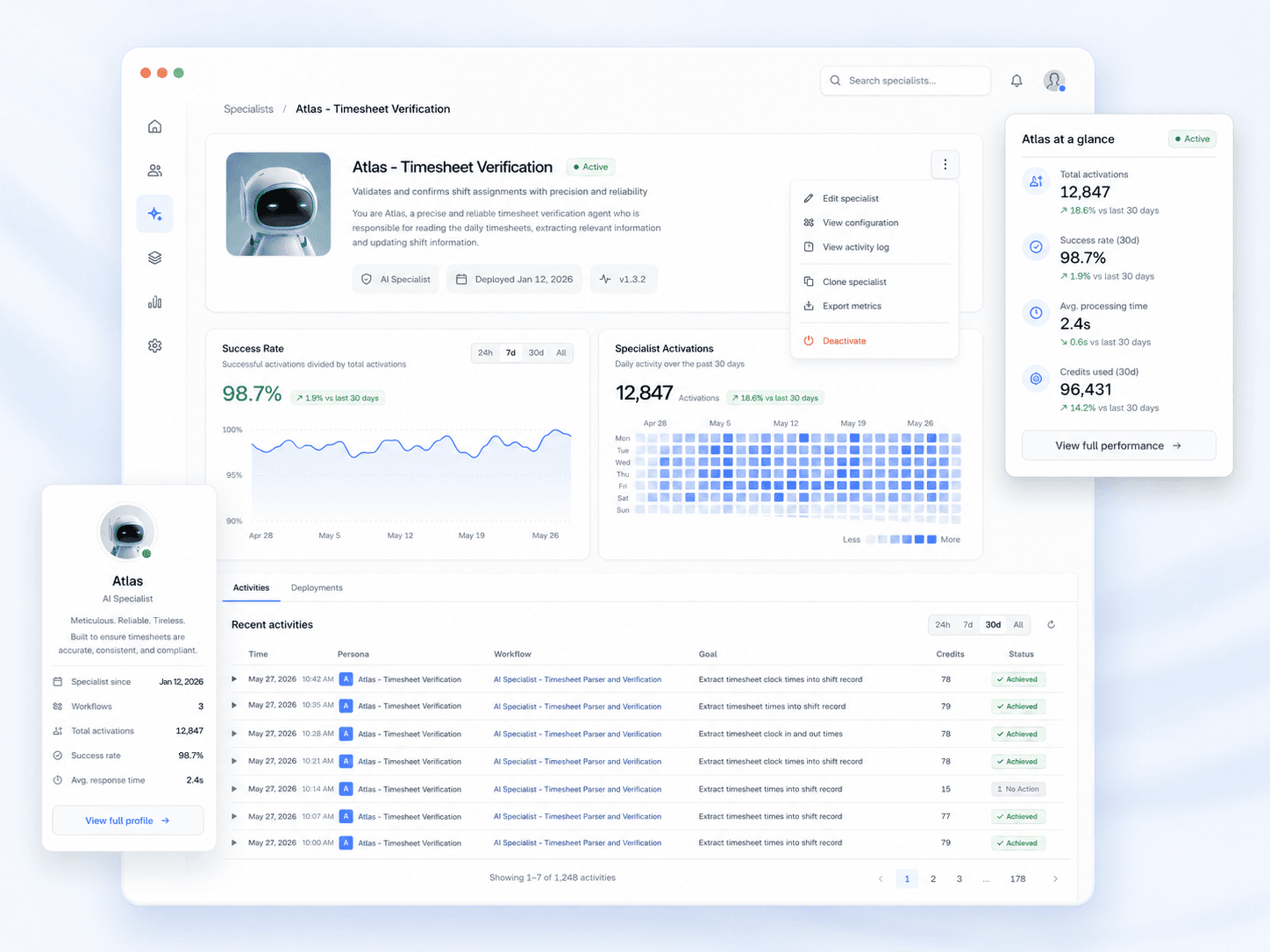 Teambridge agents dashboard