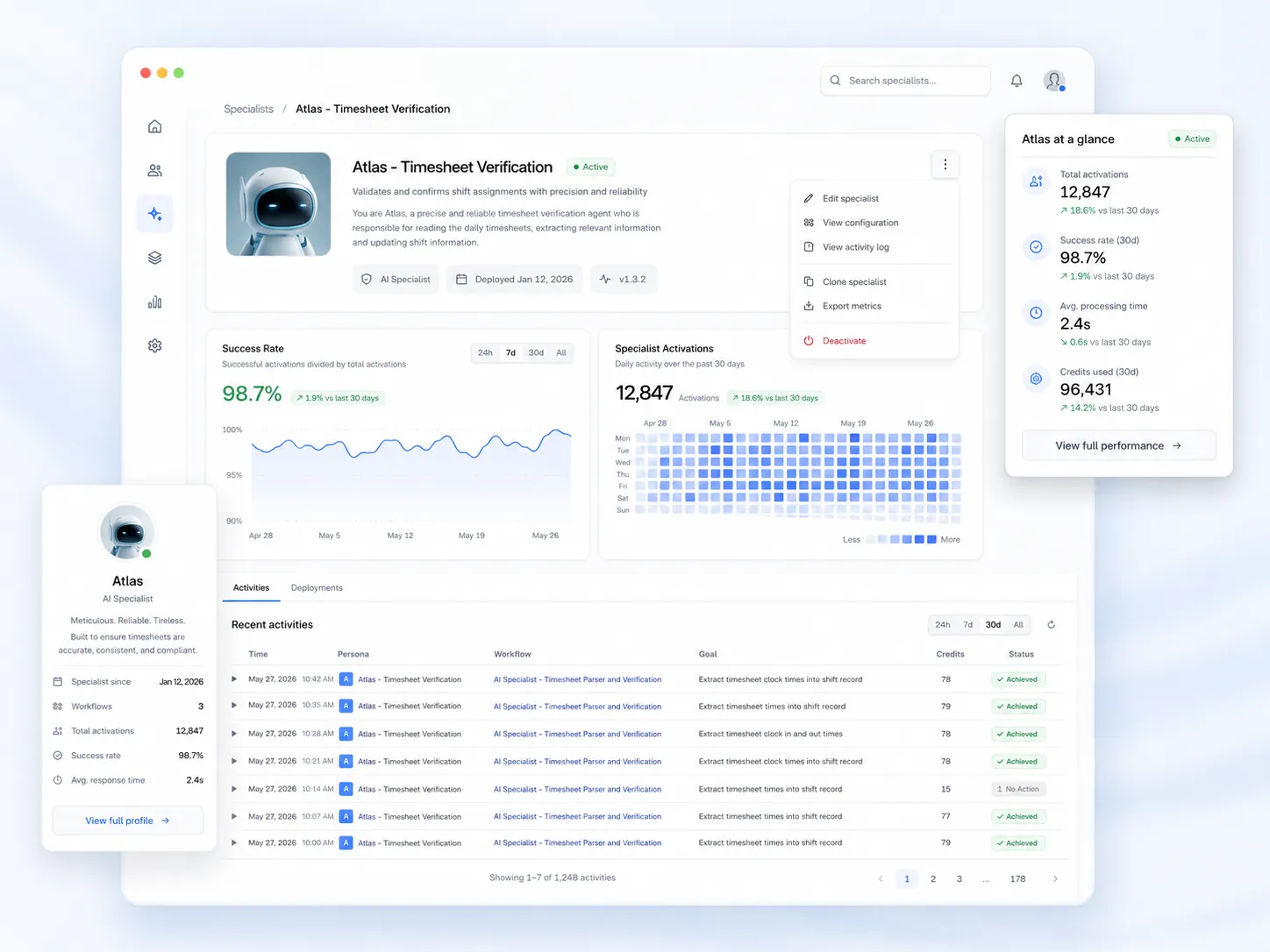Teambridge agents dashboard