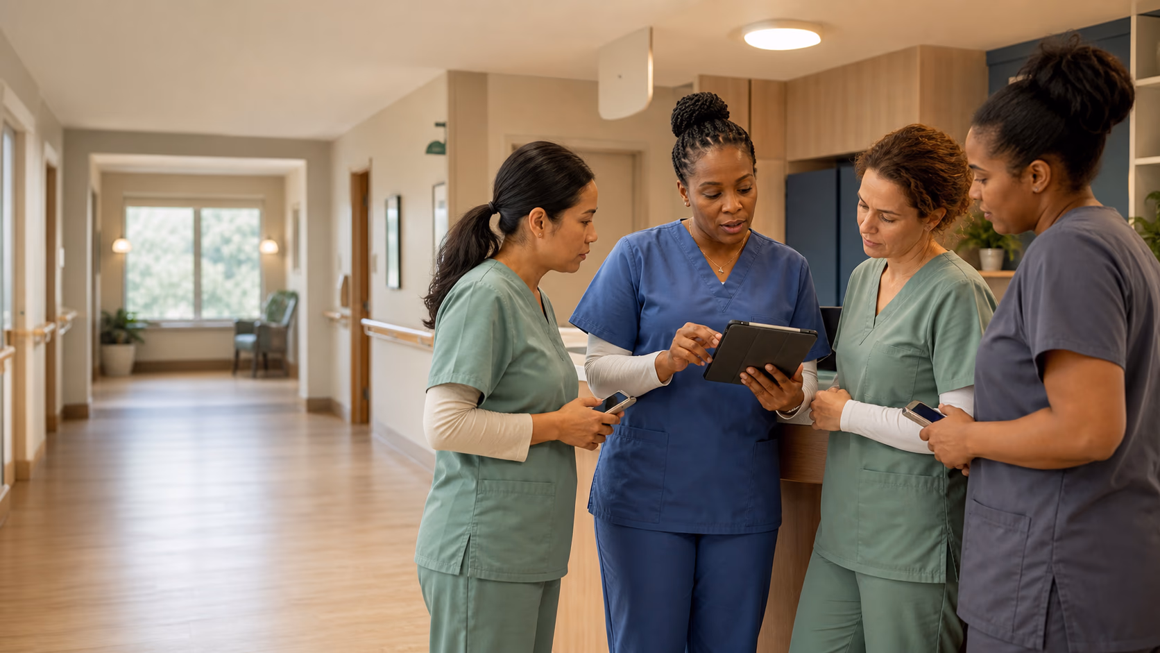 Long term care team coordinating facility coverage