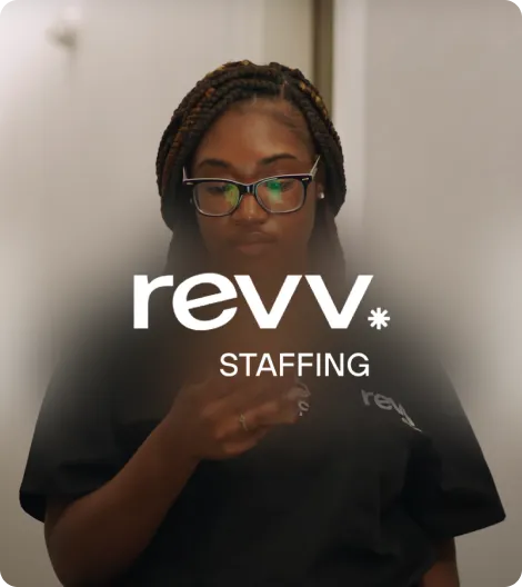 Revv Staffing customer interview artwork from Teambridge
